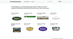 Desktop Screenshot of flyfishing-shops.com