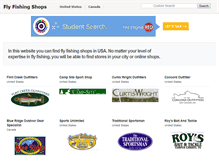 Tablet Screenshot of flyfishing-shops.com